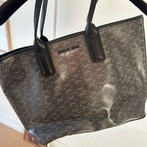 Michael Kors Medium Brown Satchel – Faux Leather, Gold Hardware